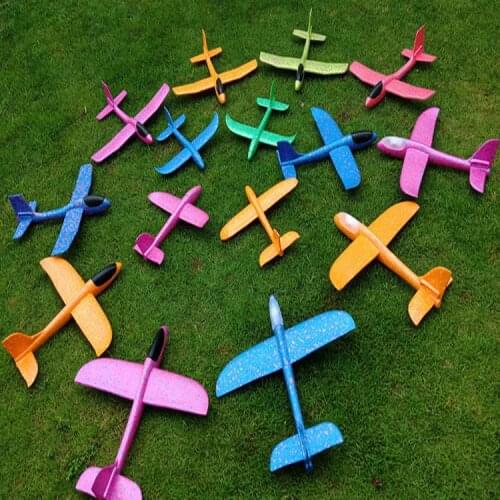 Foam Hand Throw Airplane Outdoor Launch Glider Plane Kids Gift Toy 48CM Interesting Toys