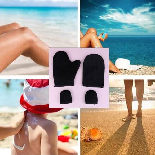 1 Set Quality Reusable Body Self Tan Applicator Tanning Gloves Cream Lotion Mousse Body Cleaning Glove Self Tanner