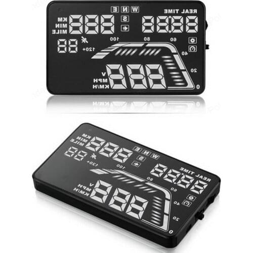Windshield Projector HD 5.5 inch Universal with GPS Overspeed Warning Multi-color car head up display Q7 Auto HUD display