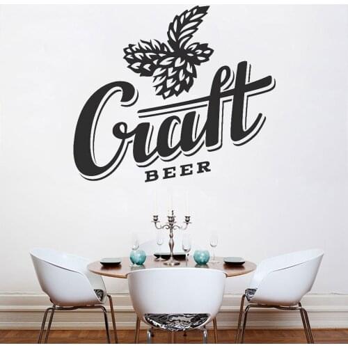 Craft Beer Wall Decal Drink Alcohol Bar Decor Pub Waterproof Vinyl Window Wall Stickers Home Decoration For Music Club Y808