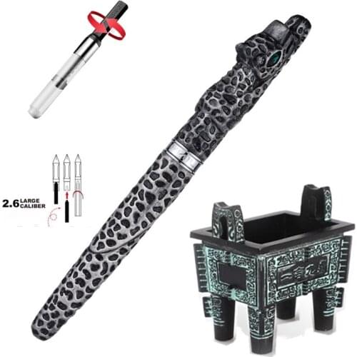 Luxury Jinhao Leopard Series Fountain Pen 0.5mm/1.0mm Art Curved Nib Calligraphy Pen Office Supplies stationery calligraphy pen