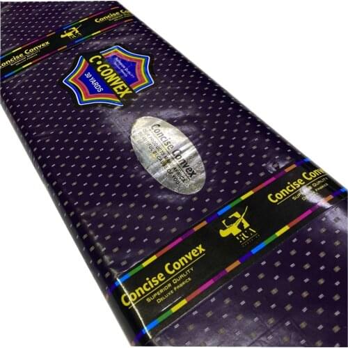 SJ Lace Atiku Fabric For Men 2021 Polyester-Cotton Foam Printing Process Feel Like Leather Material With Prominent Pattern L3-44