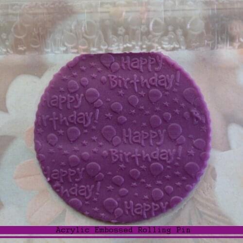 2018 New Cake Decorating Tools Happy Birthday Pattern Embossing Rolling Pins