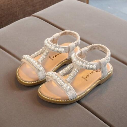 TELOTUNY sandals Toddler Infant Kids Baby Girls Pearl Crystal Single Princess Shoes Summer Sandals children sandals girls Jun6
