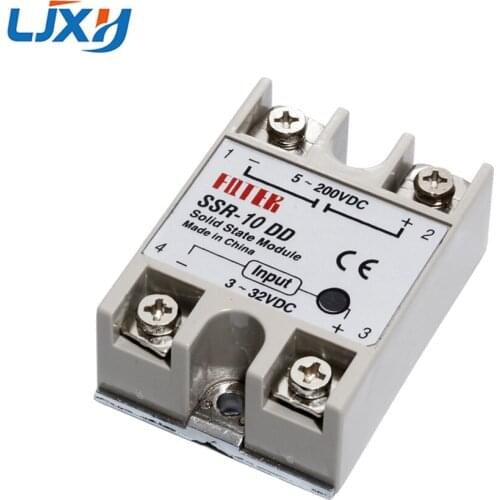 LJXH DC-DC SSR Solid State Relay 10DD 25DD 40DD 75DD 100DD 3-32VDC Input/5-200V DC Output