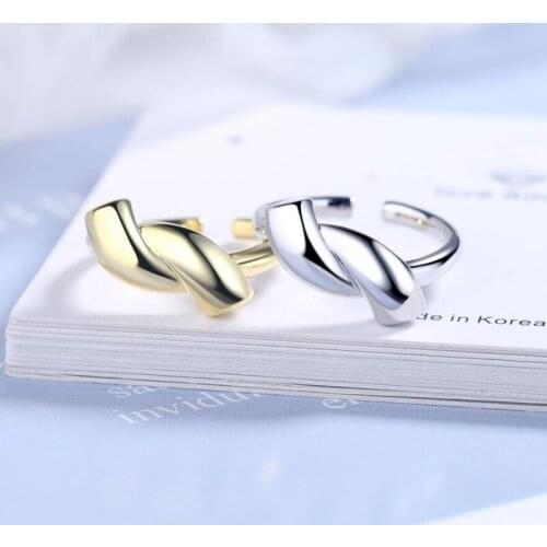 Occident 925 Sterling Silver Ring For Women Popular Jewelry Open Size Geometric Rings Lady Engagement Accessories New KOFSAC