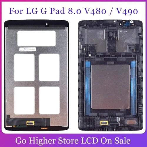 8.0'' For LG G Pad V490 / G Pad V480 LCD Display Digitizer Screen Touch Panel Sensor Assembly With Frame