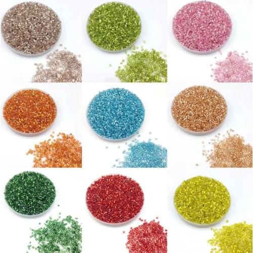 1000X 2*3mm Tube Czech Glass Seed beads Charm Silver Lined Color Jewelry Making Craft DIY Accessories Bracelet Earring Findings