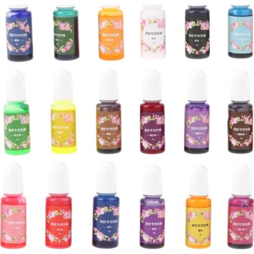18 Colors Epoxy Resin UV Glue Crafts Pigment Bright Color Non Odor Material Manual Jewelry Pendant DIY Art Crafts Decor