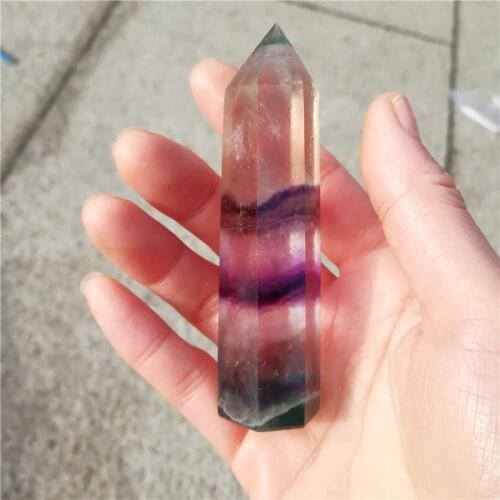 2.2LB Natural Beautiful Fluorite Quartz Crystal Energy Wand Points For Sale