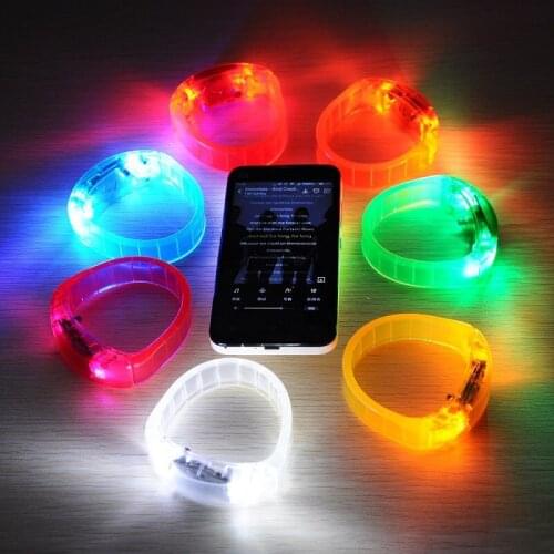 300pcs voice control led bracelet sound activated glow bracelet for party clubs concerts dancing Christmas lin4551