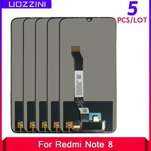 5 Pcs/Lots For Xiaomi Redmi Note 8 Note8 LCD Display Touch Screen 100% Tested Digitizer Assembly Replacement With/No Frame