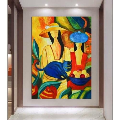 Picasso Style Abstract Hand painted Canvas Painting Figure work Wall Art Picture for Home Decoration Oil Painting