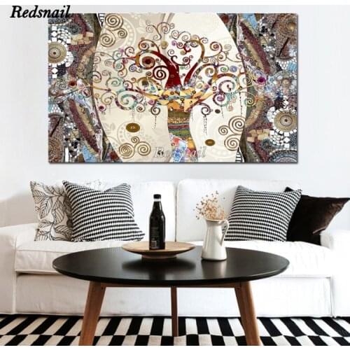 Diamant Embroidery,5D,puzzle diy Diamond Painting cross-stitch full Drill Mosaic Wall Art Tree of Life by Gustav Klimt EE1078