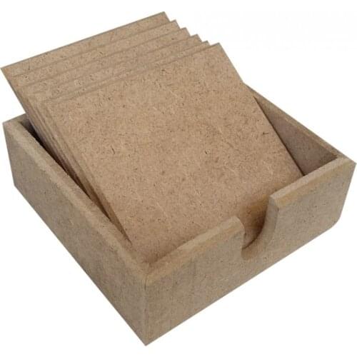 B6Kare Boxed Cup Six Wooden Object paintable decorative objects декоративные предметы под роспись