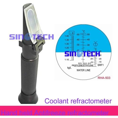 Free shipping Hand held Antifreeze -50~0C coolant refractometer P-RHA-503ATC ABS material