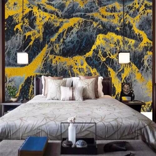 Decorative wallpaper Europe small fresh style sunflower flowers watercolor background wall