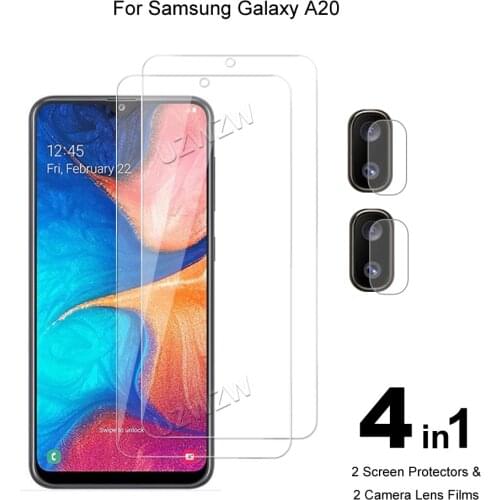 For Samsung Galaxy A20 Camera Lens Film & Tempered Glass Screen Protectors Protective Guard HD Clear