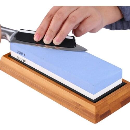 Dual Side Knife Sharpener Grinder Stone Kitchen Grit Corundum 1000/4000 3000/8000 Multistage Oilstone Whetstone Knife Sharpening