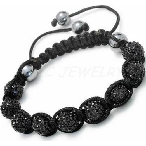 Fg4 10mm 9x Disco Ball beads crystal bracelet Free Shipping magnetic handmade bracelets for women