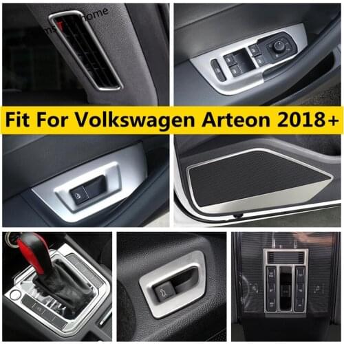 Yimaautotrims Rear Trunk Button / Door Speaker / Shift Gear Panel Stainless Steel Cover Trim For Volkswagen Arteon 2018 - 2021