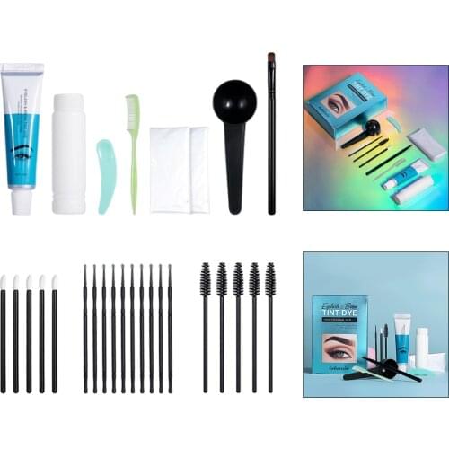 Eyebrow Dye Tint Eye Brow Mascara Cream Brush Kit Waterproof Long Lasting Eyelashes Permanent Mascara Color Brow Dyeing