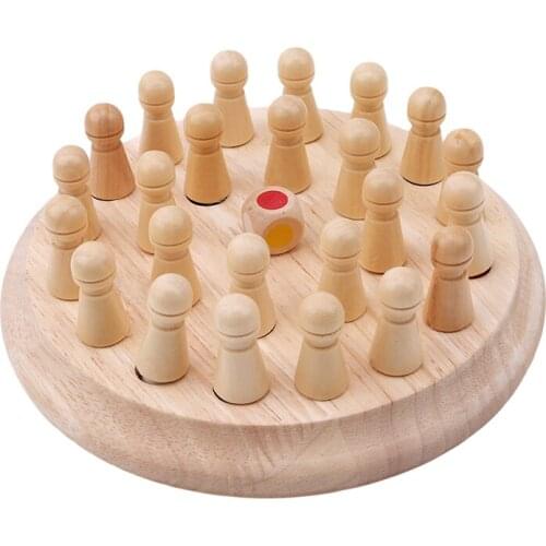 LAIMALA Kids Wooden Memory Match Stick Chess Game Children Early Educational Toy 3D Family Party Casual Game Puzzles Memory Game