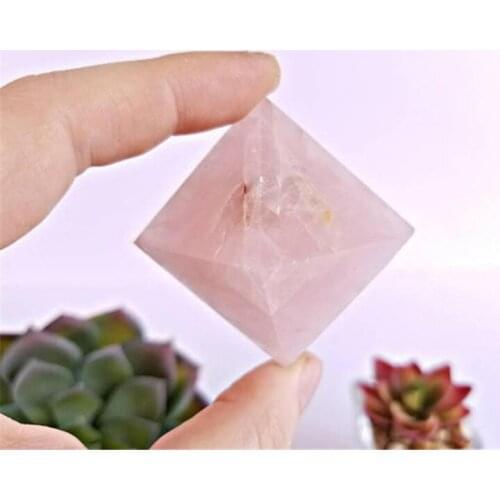 Small piece Natural rose Quartz crystal pyramid mineral reiki healing gem stone pink rose crystal pyramid wolesale