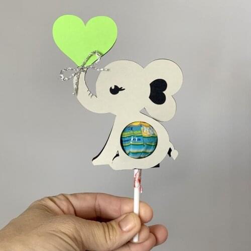 Metal Cutting Dies For Scrapbooking Heart Elephant-lolli-holder Stencil Craft Paper Knife Mould Blade Punch Card Making Die Cut