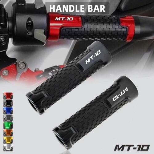 7/8''22mm Moto handle bar grips For YAMAHA MT10 MT-10 MT 10 FZ10 2016 2017 2018 Motorcycle Rubber Hand Grip Bar handlebar grips