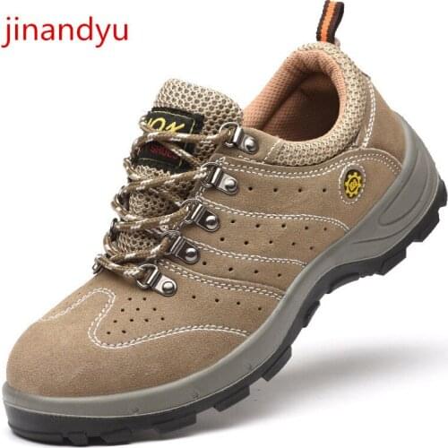Mens Boots Steel Toe Cap Labor Protection Shoes Men Work Safety Shoes Size 35-46 Smash-resistant Puncture-proof Welding Shoes