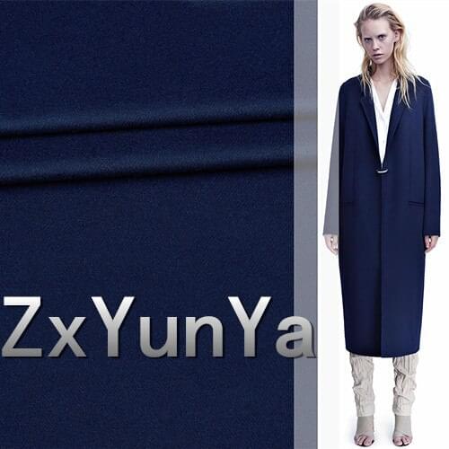 2017 new 148cm wide high-end cashmere wool fabric twill navy blue cashmere cloth wool autumn and winter clothes fabric