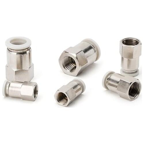 OD 4/6/8/10/12mm Hose Tube 1/8'' 1/4'' 3/8'' 1/2'' Female Thread Pneumatic Quick Joint Fitting Air Pipe Connector