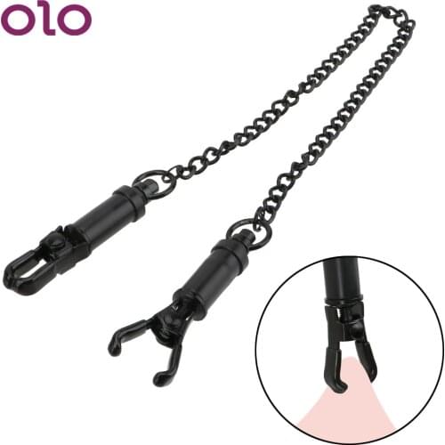OLO Adjustable Metal Nipple Clips Nipple Stimulator Breast Bondage Torture Play Clamps Adult Games Sex Toys for Couple