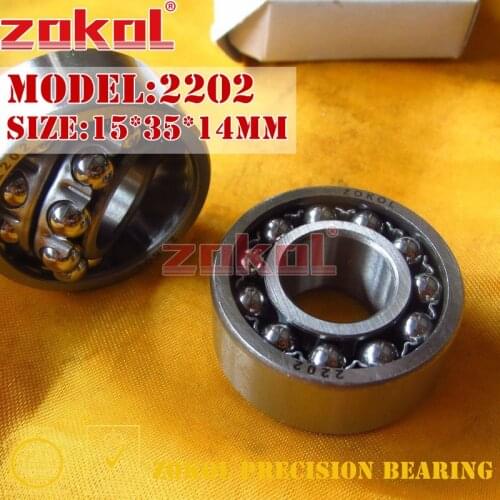 ZOKOL bearing 2202 2RS 1502 2RS Self-aligning ball bearing 15*35*14mm