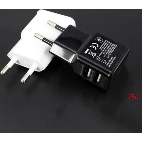 Portable Dual USB Mobile Phone Chargers Travel Smartphone Charger EU Plug 5V Power Adapter Electrical Socket