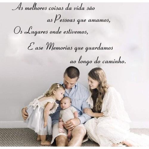 Portuguese The Best Things Of Memories Place Wall Sticker Living Room Family Love Memory Quote Wall Decal Bedroom Vinyl Decor