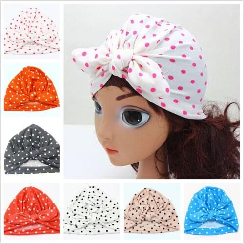 New rabbit bunny ears knot girls kids headbands baby hat hair head bands accessories for children hair turban headwrap headdress