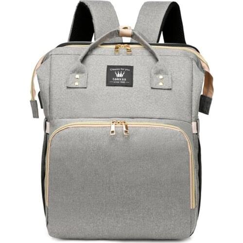 Diaper Bag Backpack with Bassinet Folding Crib, Multi-Functional Large Capacity Mummy Bag，large capacity travel purse