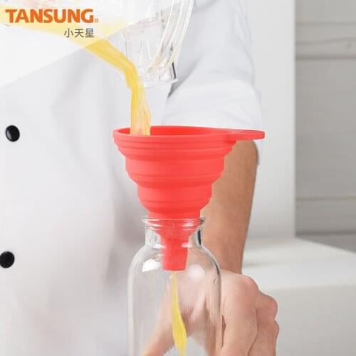 Silicone Folding Funnel Silicone Funnel Creative Household Liquid Packing Kitchen Tools