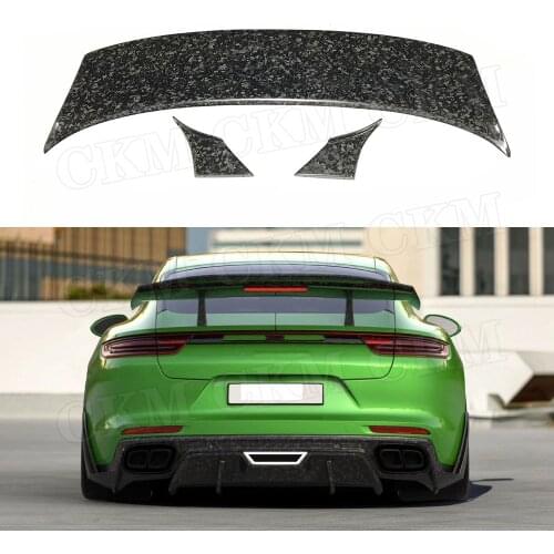 Dry Carbon Fiber Rear Trunk Spoiler Wings For Porsche Panamera 971 2017-2019 Forged Carbon Spoiler Car Styling