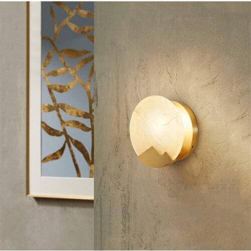 Retro Marble Villa LED Wall Lamp Creative Restaurant Bar Living Room Wall Sconce Villa Led Candle Aisle Wall Light Free Shipping