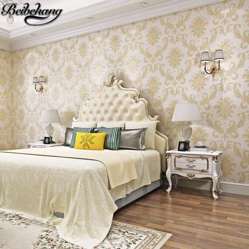 Beibehang High - grade Jane Europe bronzing three - dimensional carved wallpaper living room bedroom background wallpaper