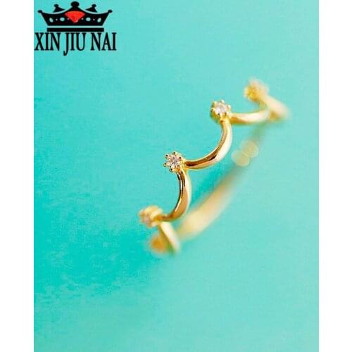 Fashion Crown High Quality Zircon Ring Female Models Wear Top Quality Jewelry Leisure/Travel Accessories Temperament Women Ring