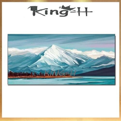 Handmade Gold Foil Mountain Scenery Oil Painting Wall Hangings Abstract Decorative Item Canvas Wall Art Cheap Paintings Hot Sell