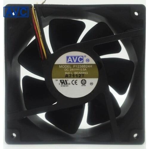 1pcs P1238B24H 12038 120mm 12cm DC 24V 0.5A 4 Wire 4-pin Computer Case CPU Cooler Cooling Fan