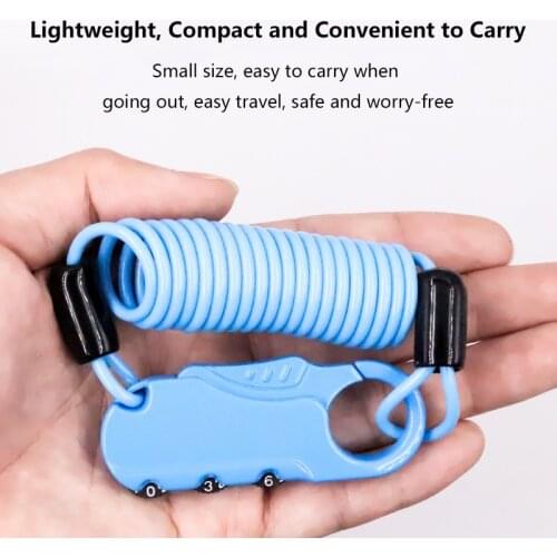 2020 MTB Mountain Bicycle Code Cable Lock Road Bike Anti-theft 3 Digital Security Lock Cable Electric Password Lock Accessories