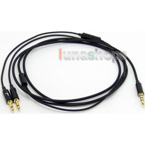 3.5mm To 2.5mm With Mic Remote OFC Cable Soft Light weight Cord for B&W Bowers & Wilkins P3 headphone LN004651