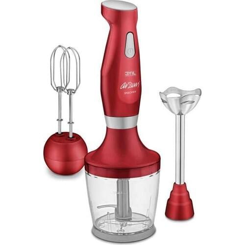 4-in-1 Stainless Steel 600W Immersion Hand Stick Blender Mixer Vegetable Meat Grinder 500ml Chopper whisk 800ml Smoothie Cup
