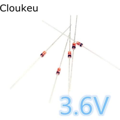 50pcs BZX55C3V6 3.6V 0.5W 1/2W DO-35